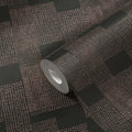 Made Germany-Sale Geometric Bronze Black Non Woven Vinyl Wallpaper Rolls Abrasion-Resistant for Living Room Hotel 1005 X 053 m