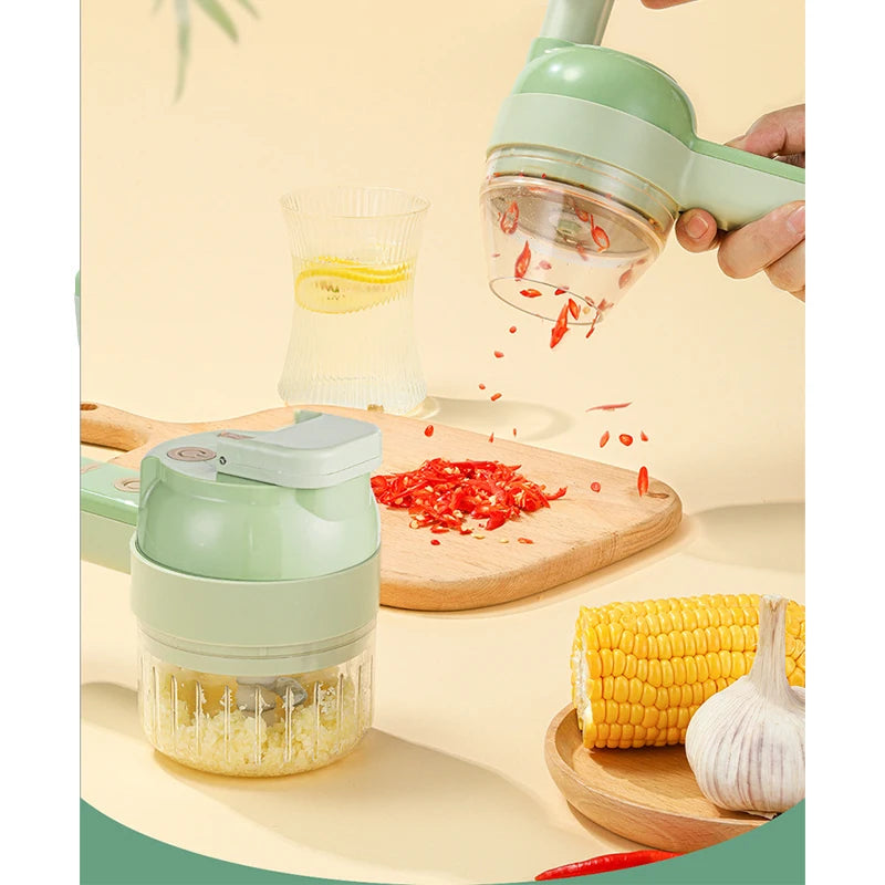 Food Chopper Home Wireless Handheld Spiral Manual Multifunction Electric Vegetable Slicer MegaBDM