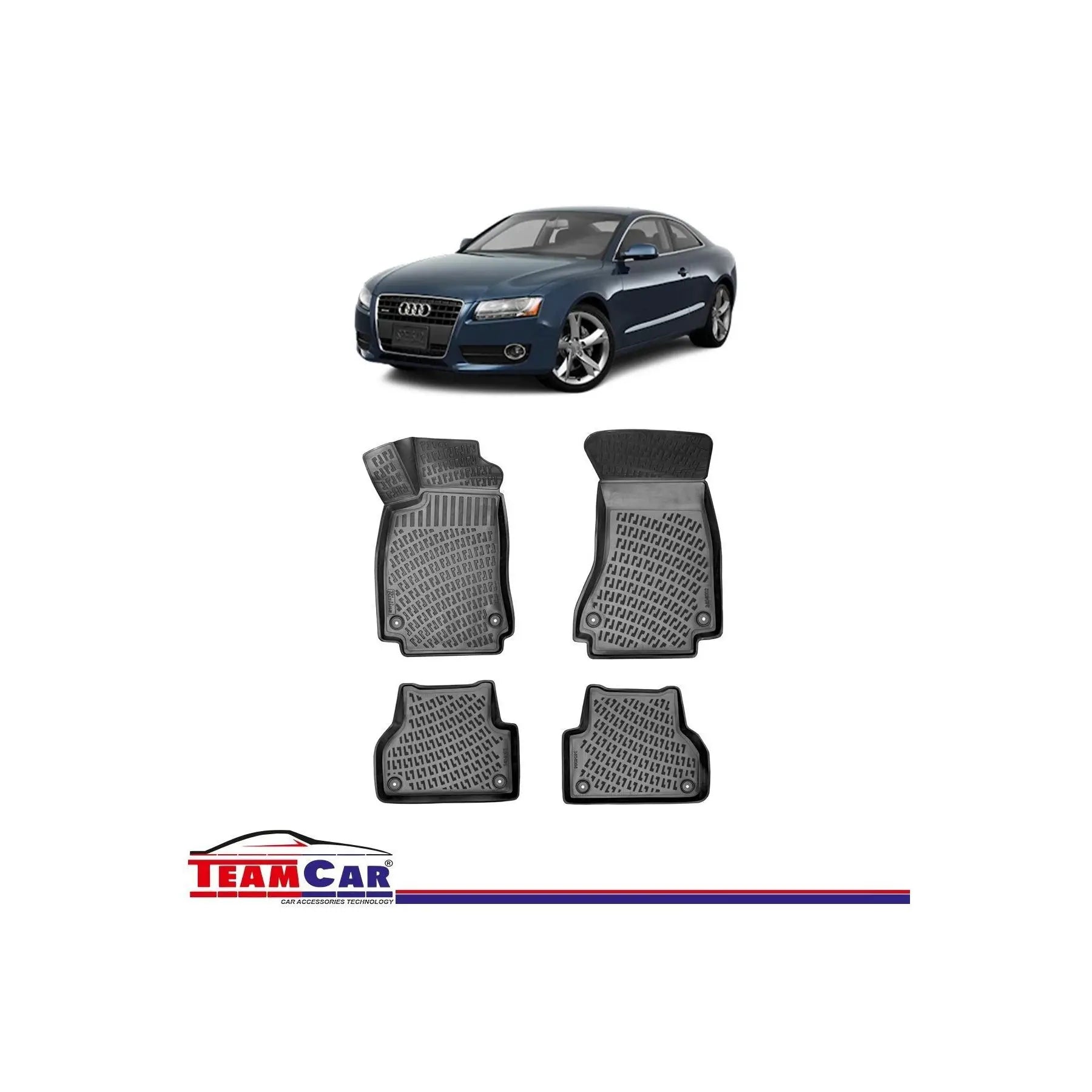 Audi A4 (B8) 2008-2016 Compatible 3D Vehicle-Specific Production Black Pool Mat One Size Made in Turkey