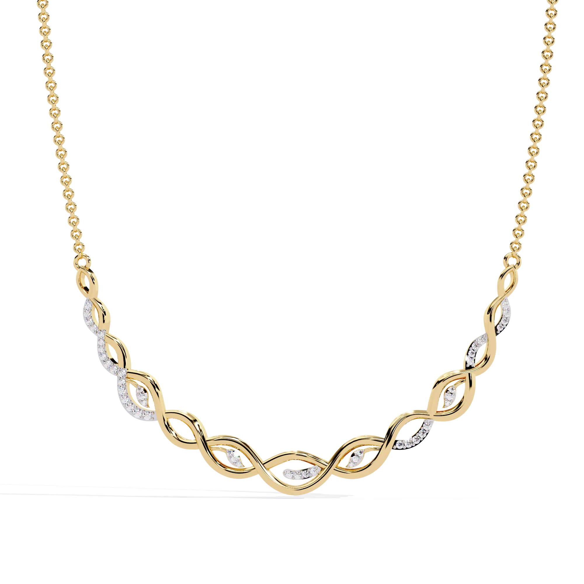 Luxury Customized Natural Diamond Pendant 14K Gold Wedding Jewelry Factory Price Brilliant Cut IGI Certified Classic Necklace