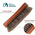 Polish Shoe Brush Kit Natural Horsehair Shoe Brushes Clean Applicators Set for Polishing Cleaning Shoes Boot and More