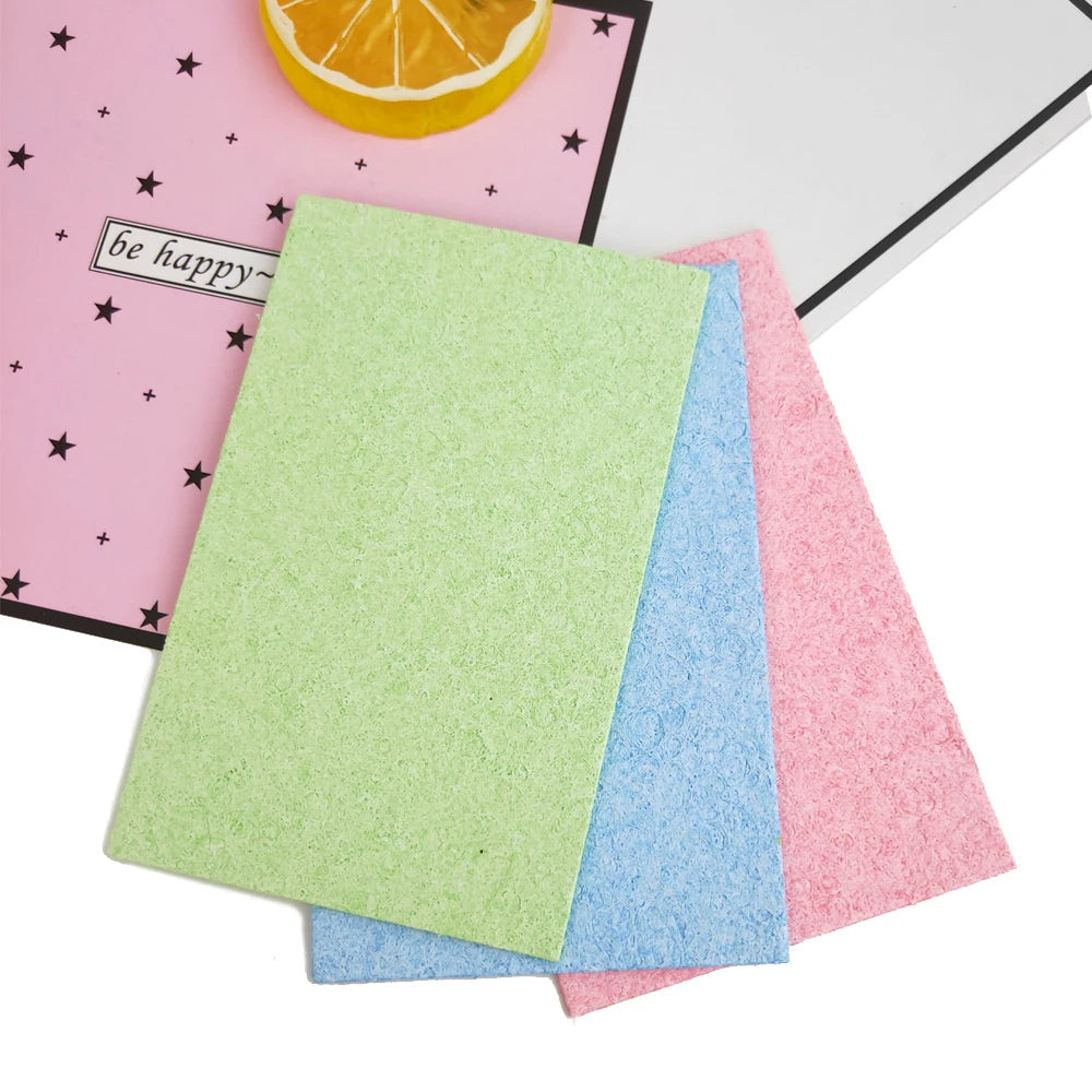 Eco-friendly Biodegradable Kitchen Dish Pop Sponge Scrubber for Compressed Cellulose Sponge 7x11cm Square High Absorption