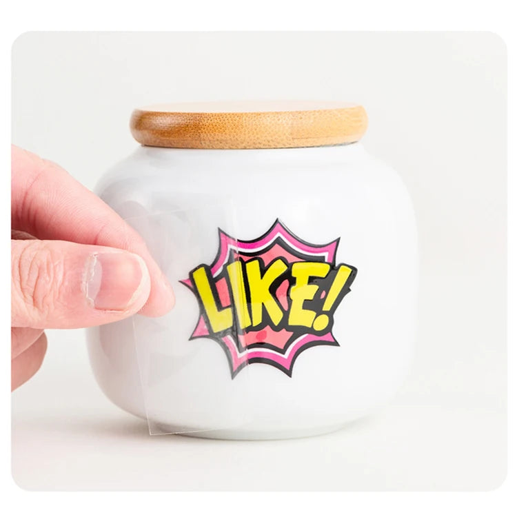 Custom Decorative Decal Printing Logo 3D Sticker Glass Bottle Window Waterproof UV Transfer Stickers