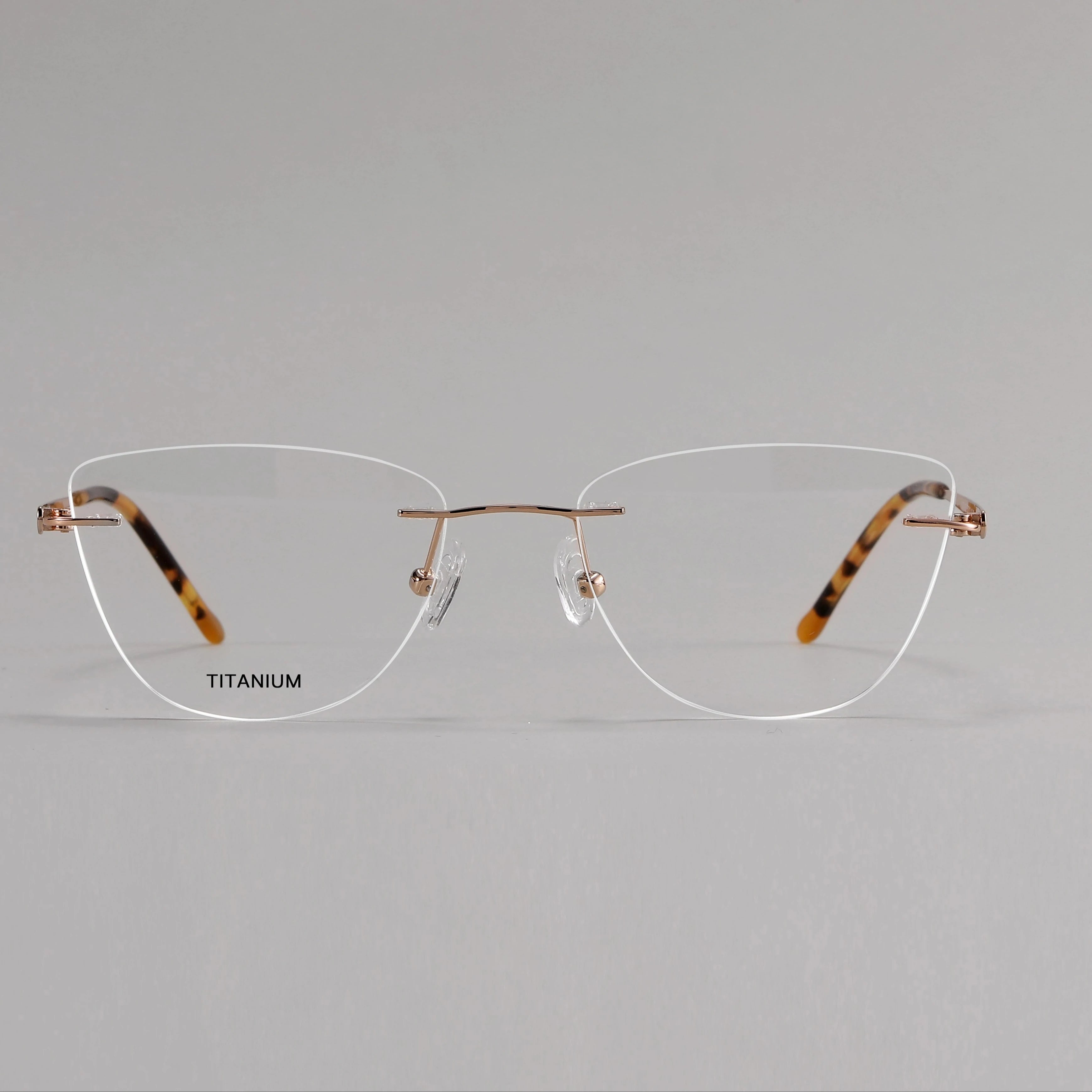 FEROCE Luxury Designer Titanium Optical Frames High Quality Wholesale Lens Frameless Eyeglasses with Rimless Glasses