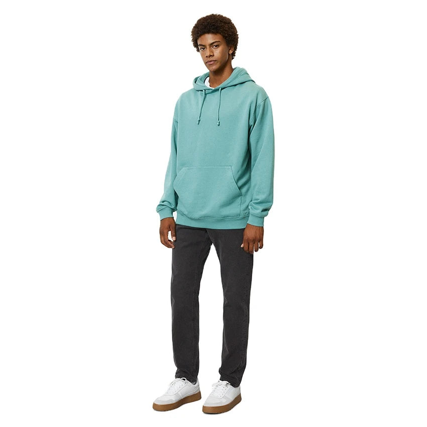 100% Cotton Custom Embroidered Men's Heavyweight Eco-Friendly Windproof Winter Thermal Pullover Streetwear Style Fleece Hoodie
