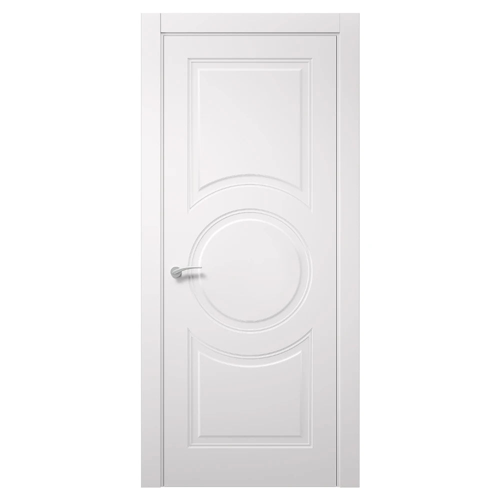 Modern Carved Solid Wood Manual Pivoting Interior Door with Finished Waterproof Surface for Hotel Apartment Villa Bedroom