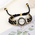 Fenyi Wholesale Best-selling New Fashion Unique Design Heart Diamond Braided Rope Ladies Pull-out Quartz Girl Watch