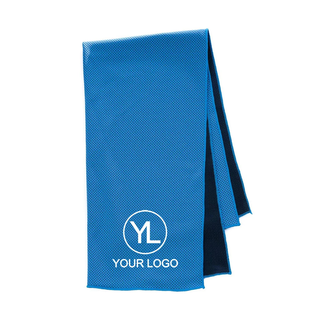 Custom Logo Printed Quick Dry Sports Instant Cooling Towel Microfiber Chill Towels for Gym Training