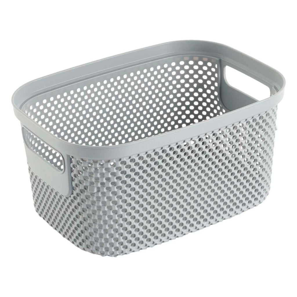 Nordic grey storage basket 23.5x17x12 Stine range