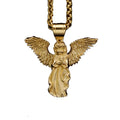Popular Geometric Accessories Charm Stainless Steel Gold Plated Angel Pendant
