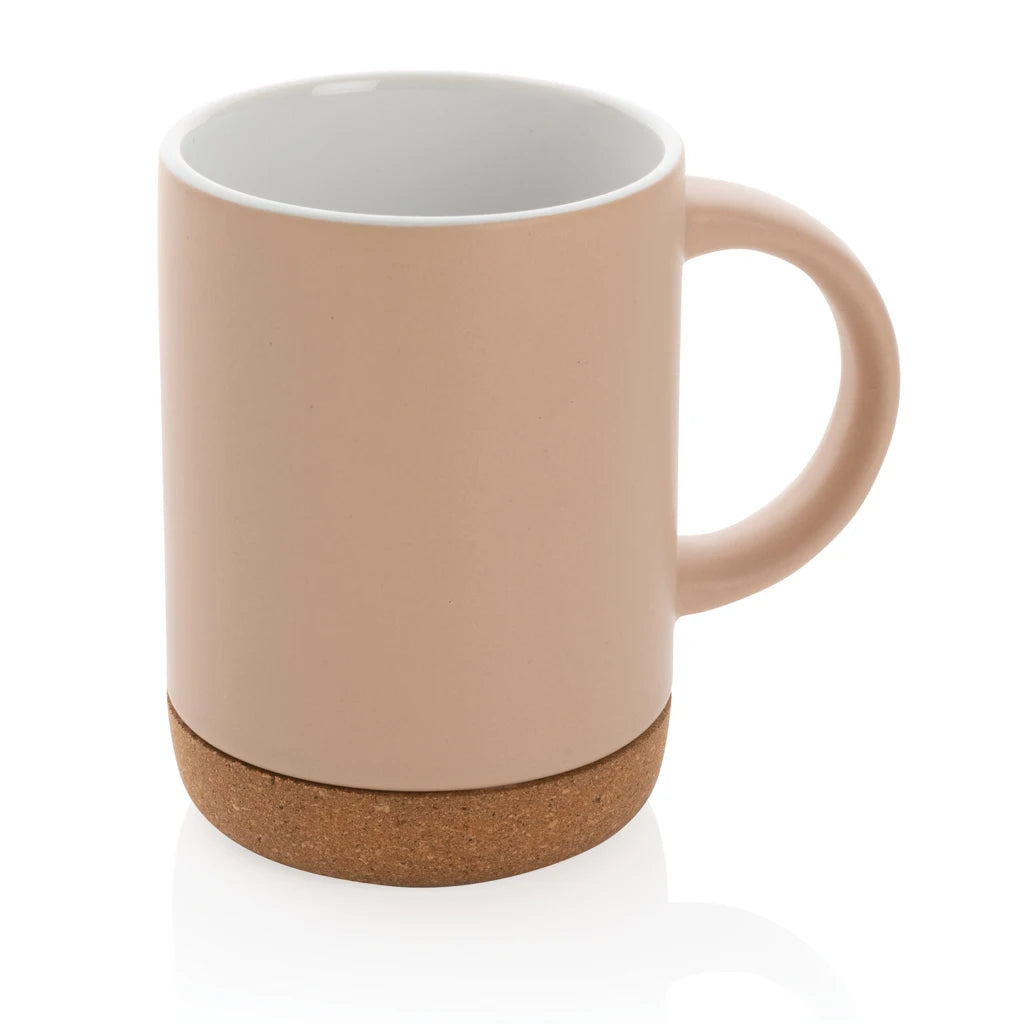 Ceramic Cup with Cork Base Durable and Stylish Drinkware