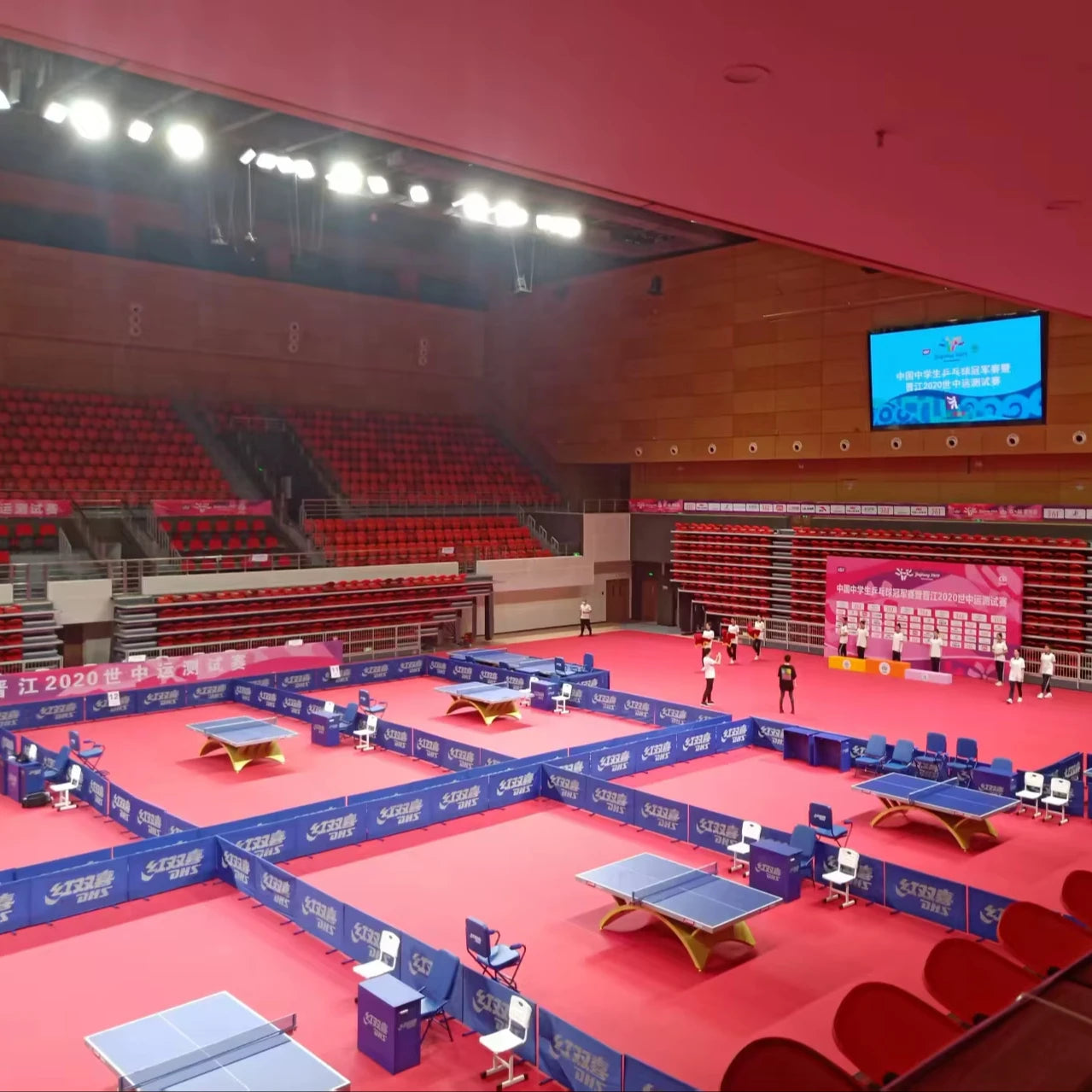Enlio ITTF Pro 5.5mm Precision PVC Table Tennis Mat - Anti-Slip Indoor Flooring for School/Club/Community Training & Competition