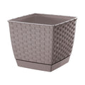 RATOLLA SQUARE 1.5L. flower pot dimensions (mm) 145x145x126 Mocca color