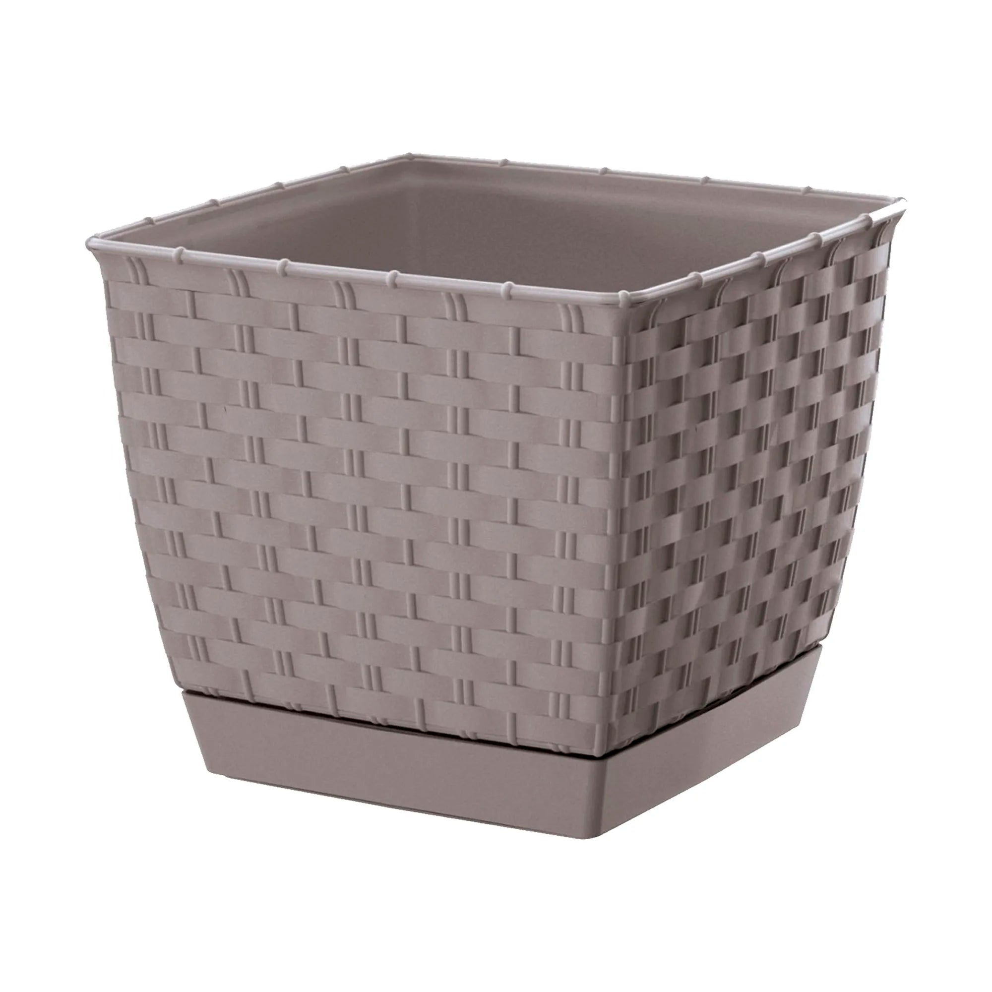 RATOLLA SQUARE 1.5L. flower pot dimensions (mm) 145x145x126 Mocca color