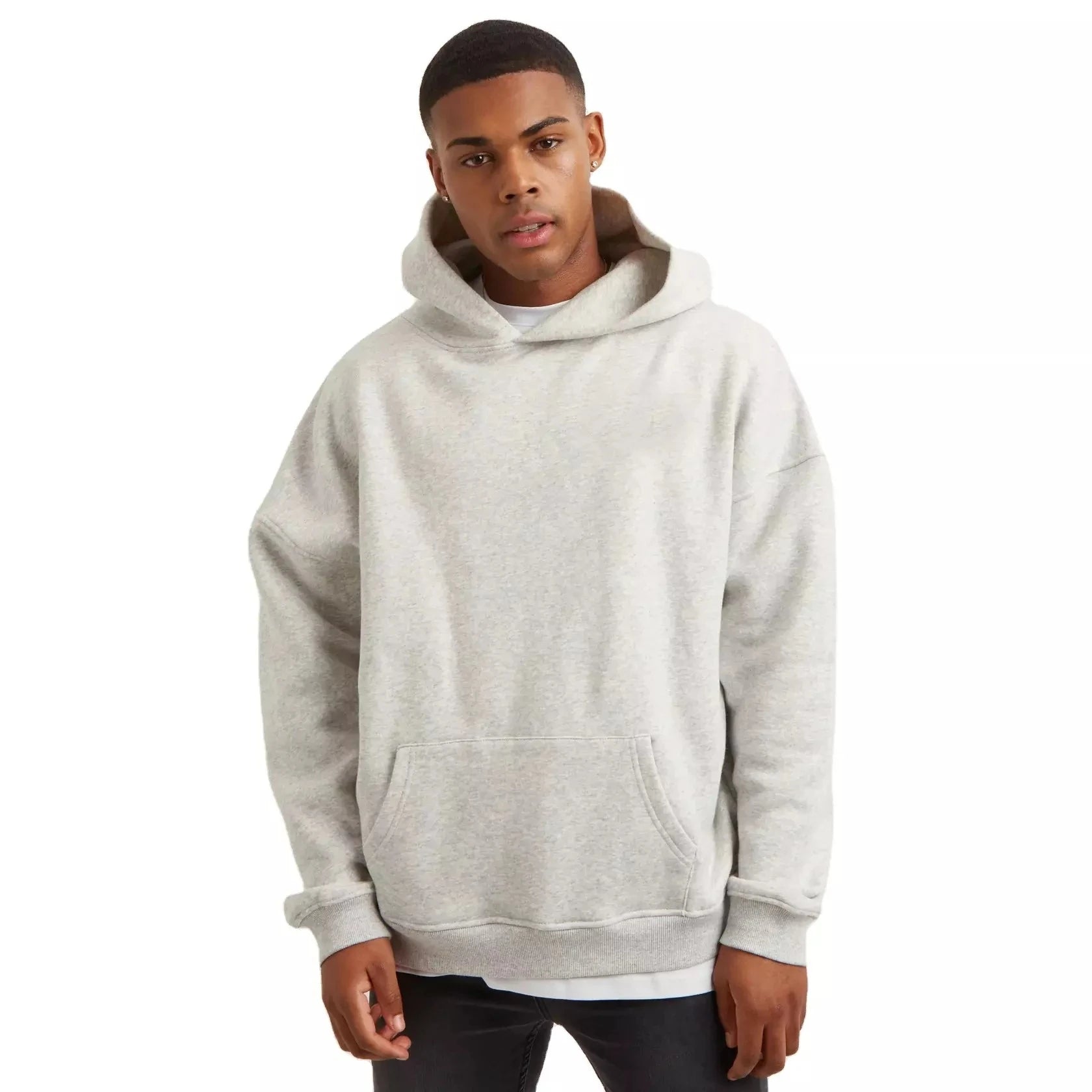 Men's Fashion Oversized Winter Hoodie Top Hip Hop Streetwear with Embroidered Logo French Fleece Plain Dyed wholesale rate