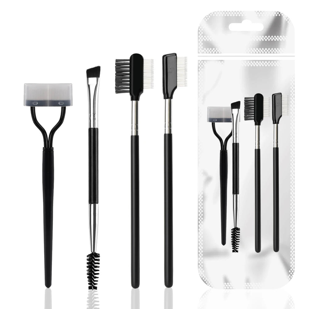 Trending Makeup Tools Eyelash Metal Teeth Separator 4pcs Lash Separator Definer Tool Set With Comb Brushes
