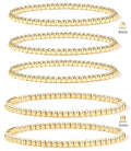New Design Custom Wholesale Jewelry 3mm 18k Gold Plated Stainless Steel Friendship Beads Bracelet for Women Jewelry