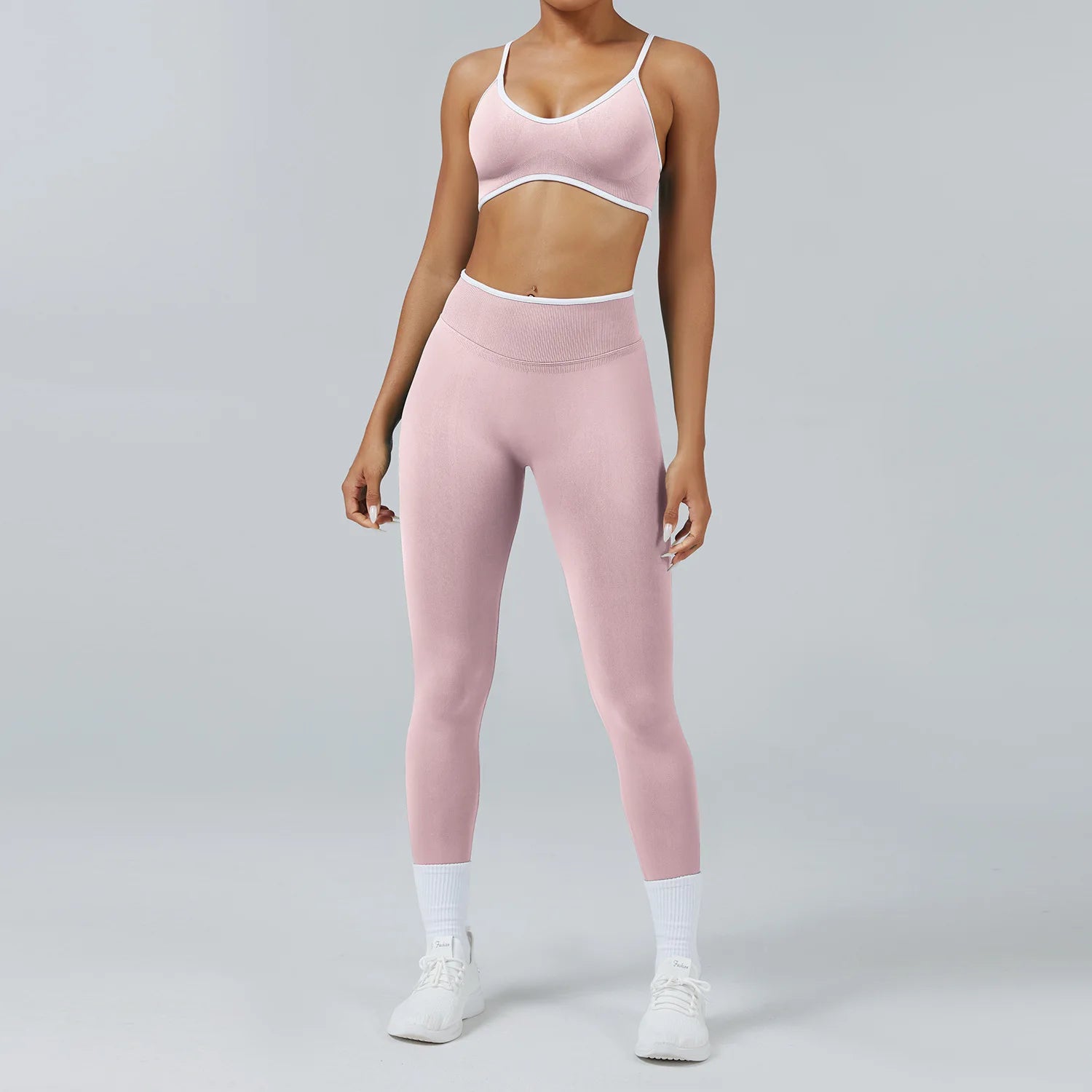 2026 New Fashionable Seamless Custom Active Wear Gym 4 Pieces Yoga Sets Fitness Sportswear Workout Sets for Women