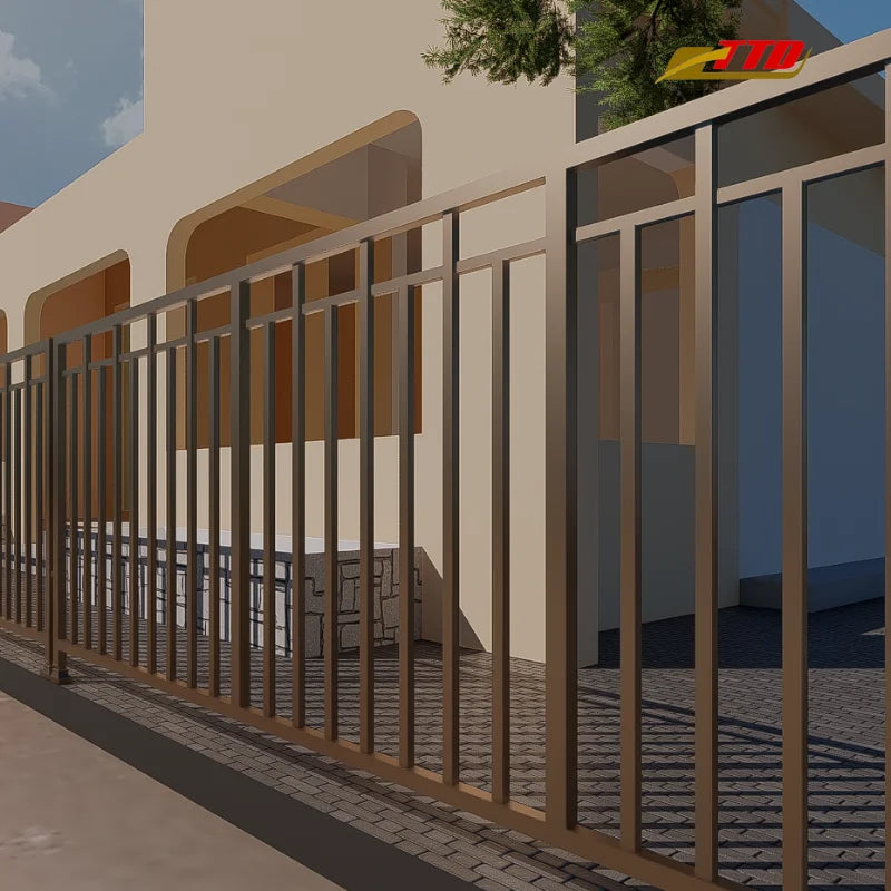 Elegant Wrought Iron Eco-Friendly Durable 7ft Height Outdoor Fencing and Custom Fence Panels for Stylish Homes Horse Properties