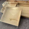 15x15x3 cm Kraft Paper Gift Box with Clear Transparent Matte Finish Lid for Christmas for Cookies Cake Candies Party Packaging