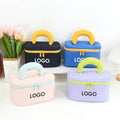 SW Trendy Soft Handle Makeup Bag Custom Logo Zipper Cosmetic Travel Bag Single Large Capacity Multi-Color Solid Color Cover Bag