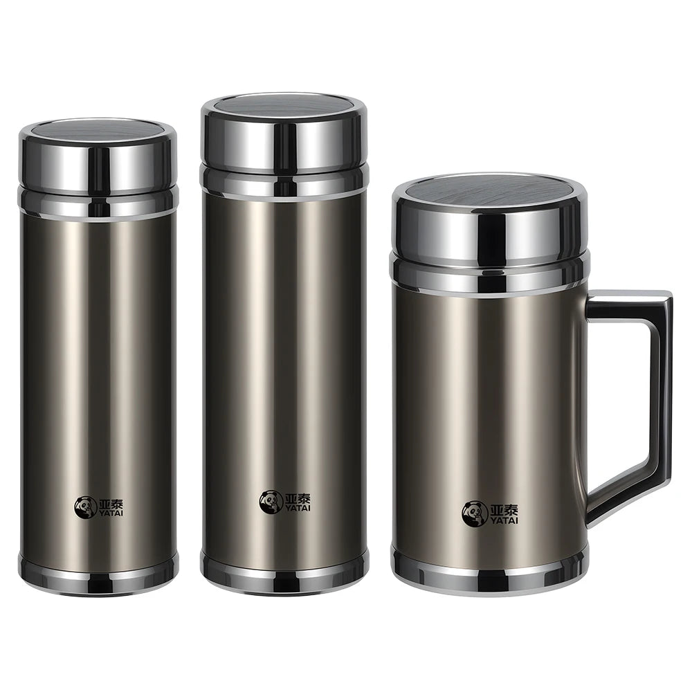 YATAI 304 Double Wall Stainless Steel Tumbler Insulated 420ml 520ml 560ml Flask Handle Business Vaccum Water Bottle Office Use