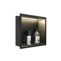 LED Bathroom Shower Wall Niche 12x12 Inch Waterproof IPX65 Stainless Steel with FCC and UL Certifications MegaBDM