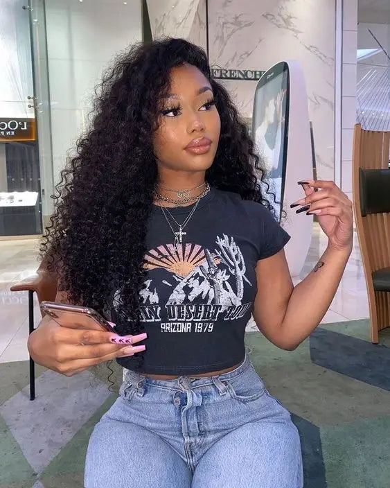 Wholesale Factory Price for 13x4 Full Lace Frontal Wig 180% Density Human Hair Water Wave Jerry Curly Deep Wave Black Women MegaBDM