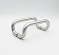 Ready Stock Stainless Steel 201 Tempered Glass Mount Curved Offset Aluminum Pull Door Handle for Door