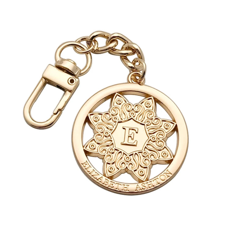 Wholesale Custom Handbag Metal Engraved Logo Tag for Bag Gold Plated Round Metal Label Plate for Handbag and Purse