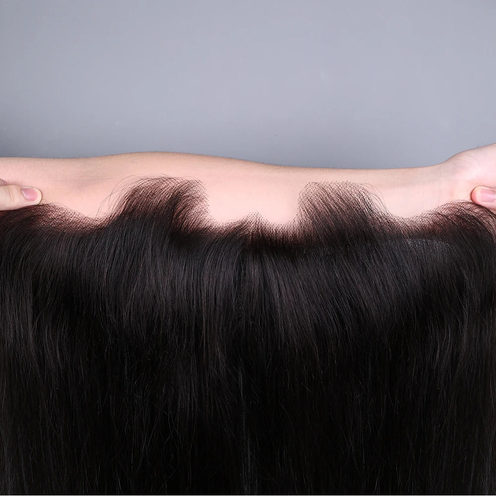 HD for Lace Frontal Closure 13x4 M HD Frontal Brazilian Raw Virgin Straight Hair Weaving 100% 8-30 Inches Closure