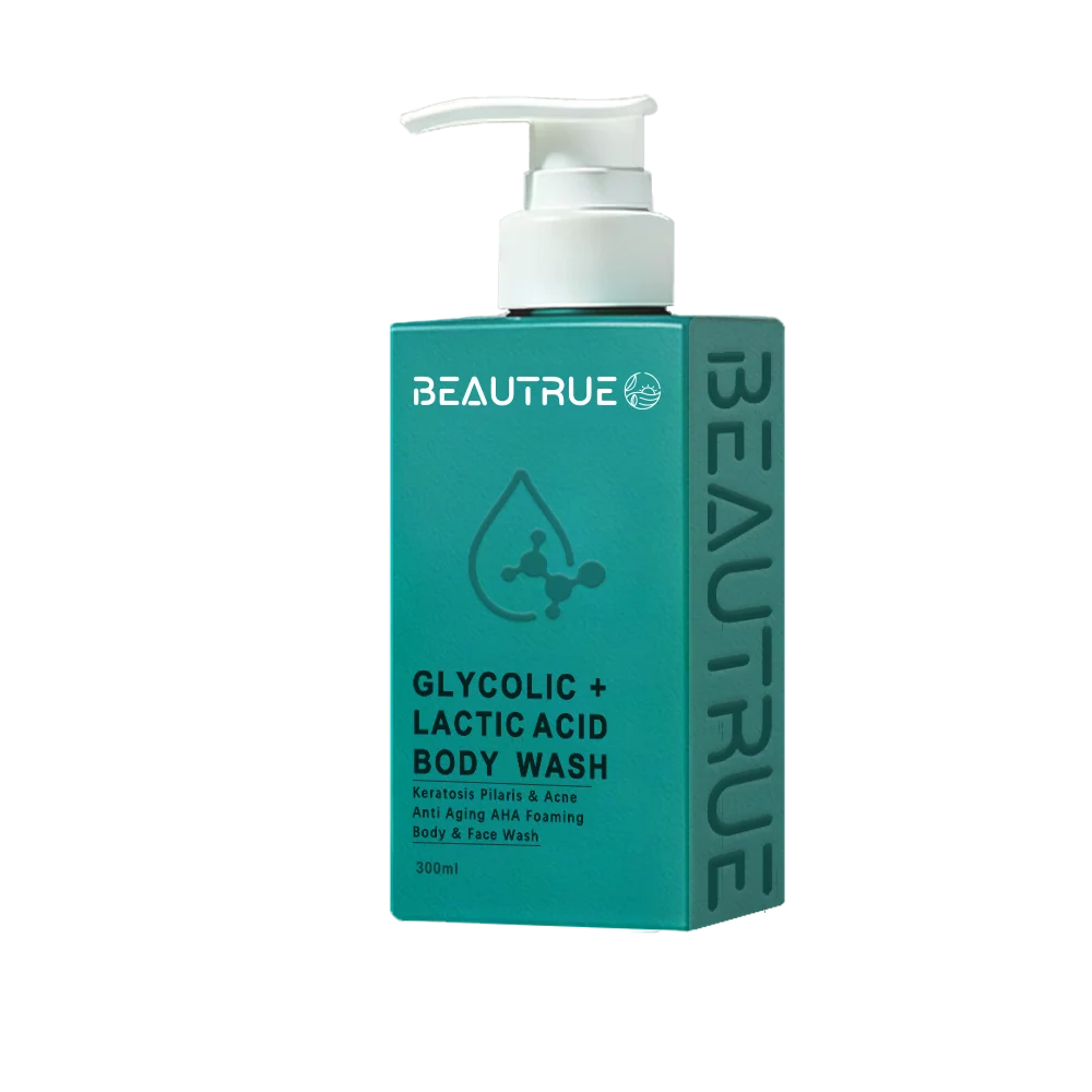 Wholesale Glycolic Acid Lactic Acid Exfoliating Body Wash Gel KP Bump Eraser AHA Foaming Cleanser Keratosis Pilaris Acne Aging
