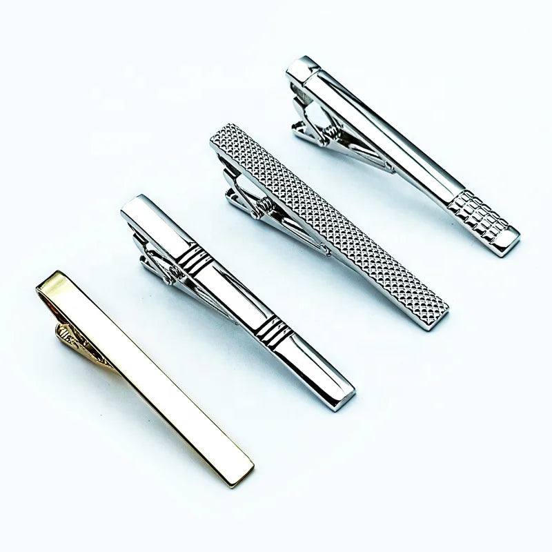 Classic Men's Cufflinks Set Classic Style Tie Clips With Gift Box for Wedding Occasion Factory Price Decorative Tie Pin Bar