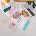 Wholesale Mini Acetate Hair Combs Keychain Cute Portable Small Comb Hairbrush Accessories for Salon Use Promotional Keychain
