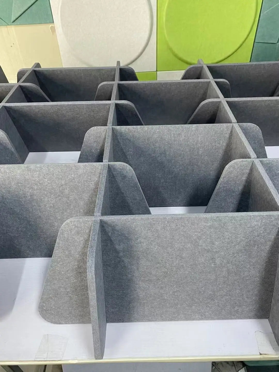 Decorative Insulation Wave Baffles Felt Polyester Fiber Wall Curved Pet Acoustic Ceiling Panels