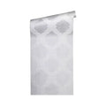 Made in Germany - Luxury Wallpaper rolls Damask Grey White Silver Non Woven Contract Wallpaper for Hotel - 1005 x 053 m