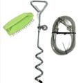 Outdoor Stainless Steel Spiral Dog Stake Ground Nail Pet Traction Rope Dog Chain Anchor