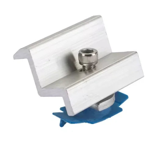 YZ Solar Rooftop Ground Mounting Solar Mid Clamp End Clamp YZ-MRH Model AL6005-T5/SUS304 25-Year Warranty PV Panel Installation