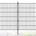 HEYOUTH Complete Pond Fence Set Black Powder Coated Metal Garden Fences 10 Panels 74x81 cm Dogs Animal Barrier Unlatched MegaBDM