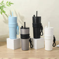 Large Capacity 316 Double Wall Stainless Steel Vacuum Insulated Tumbler with Straw Leakproof Travel Cup for Kids Car Cup Holder MegaBDM
