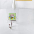 White Chrome Wall Hook With Animal Pattern Cartoon Wall Hook Stickers 5 Clothes Hanger Sheet Metal for Garage Use