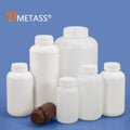 Factory Direct 500ml Translucent HDPE Round Wide Mouth Plastic Bottle with Scale Inner Cap Leakproof for Chemical Lab Use MegaBDM