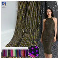 YX1279 130gsm New Arrival Nylon Spandex Stretch Laser Lurex Iridescent Sequin Fabric With Silver Dots for Party Dress Stretch MegaBDM