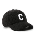 Customized Logo Embroidery Adjustable Warm Winter 6-Panel Gorras New Style Furry Polyester Letter C Baseball Cap High Fitted
