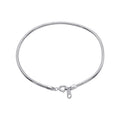 Low MOQ Wholesale 925 Sterling Silver Classic Princess Cut Zircon Snake Chain Bracelets for Gift and Party Occasions