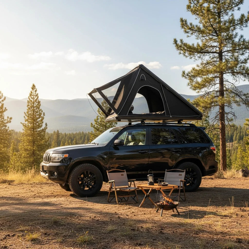 Heavy Duty Aluminum Alloy Hard Shell Waterproof Four-Season Car Tent Corrosion Resistant Low Profile Roof Top Shelter for Road