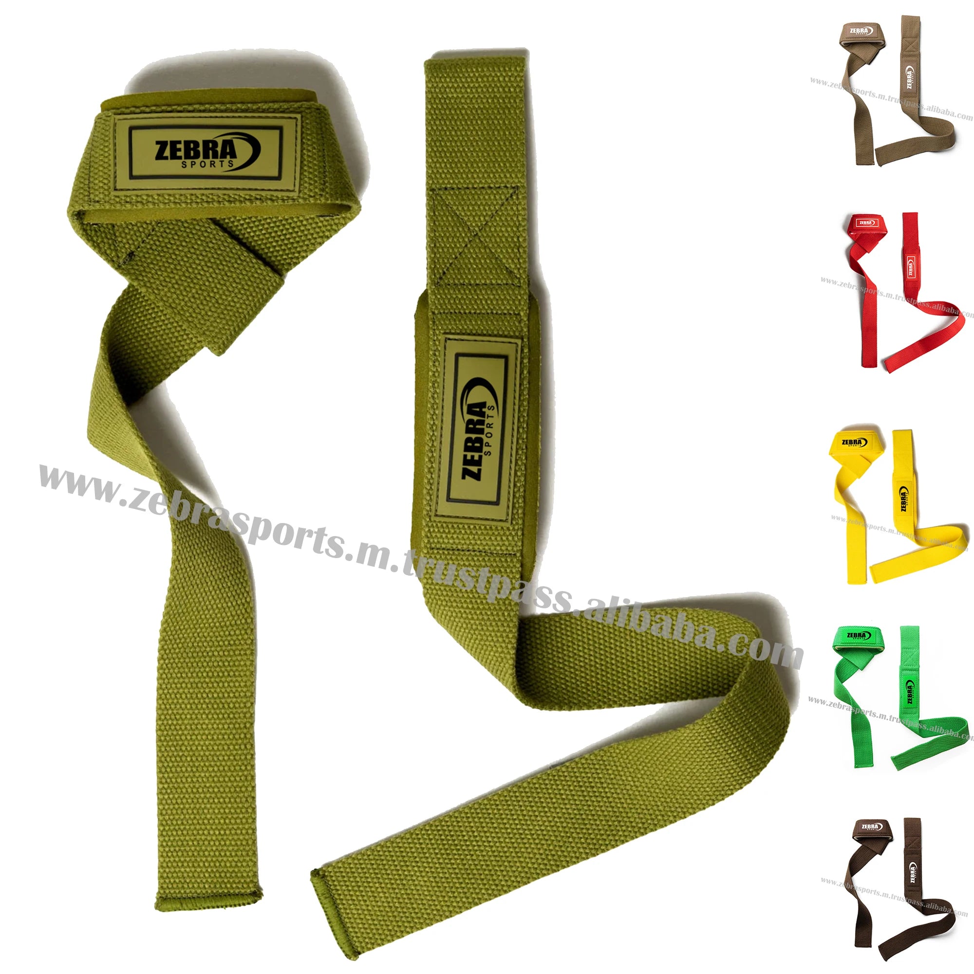 18-Inch Lightweight Nylon Cotton Wrist Lifting Straps No Stretch for Gym Strength Training Deadlifts Bodybuilding Powerlifting