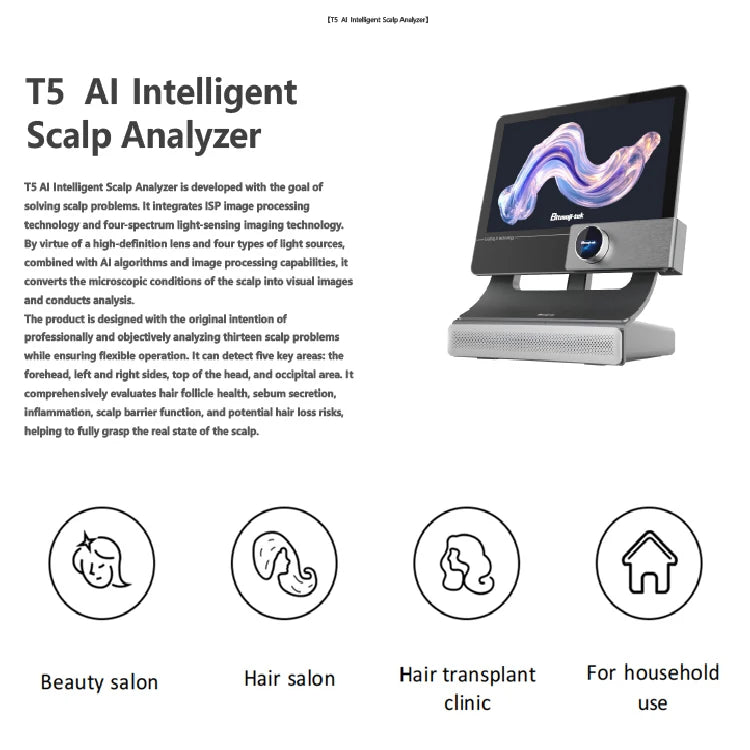 Hot Selling Digital Hair Microscope Scalp Analyzer Trichoscopy Camera Eco-Friendly Portable Multifunctional Salon Use Dm Brand MegaBDM