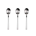 Set of 3 recycled stainless steel spoons matte root