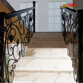 Elegant Modern Wrought Iron Stairs Handrails for Villa Luxury Stair Designs Enhance Safety Add Timeless Architectural Charm